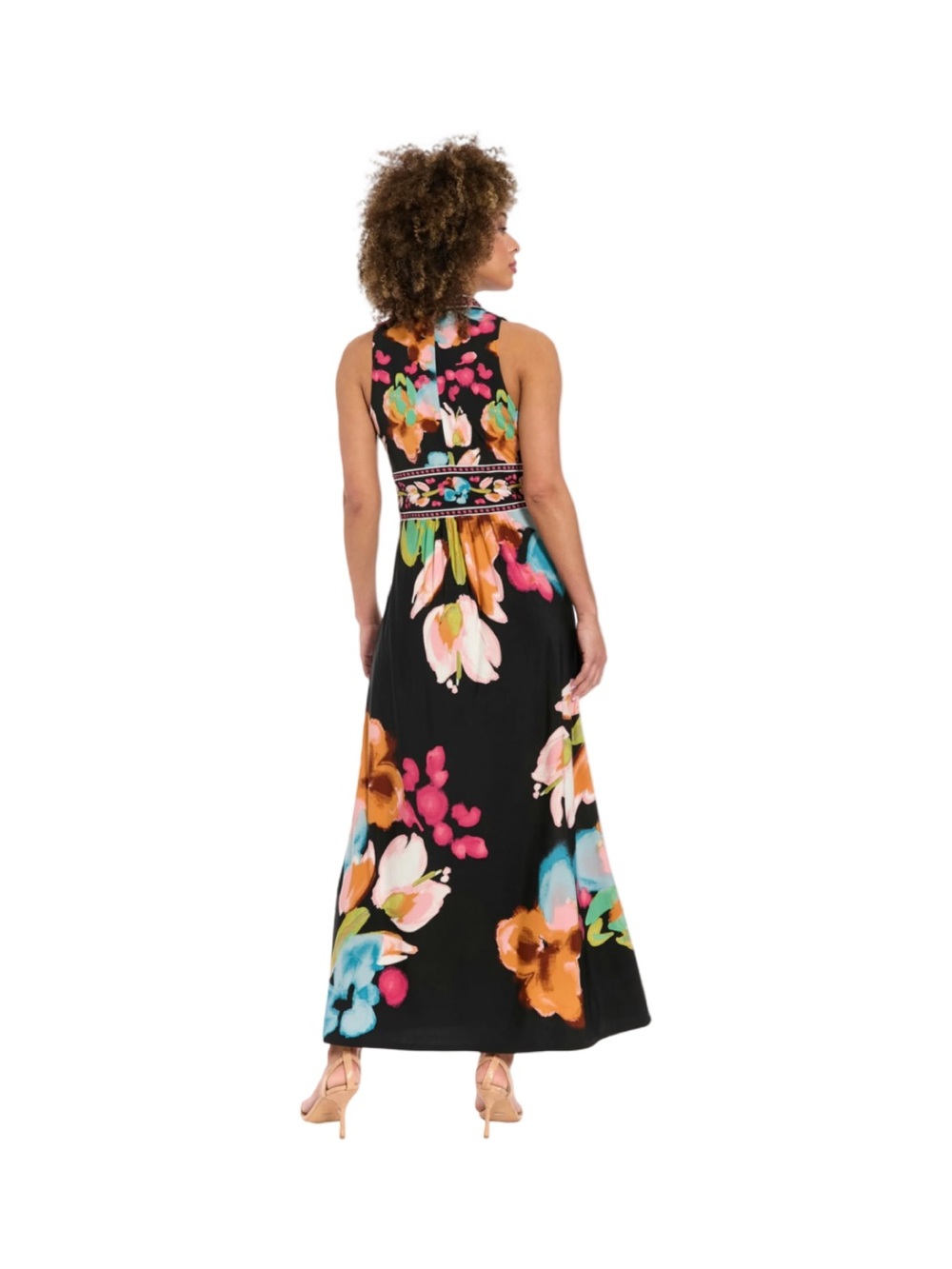 London Times Sleeveless V-Neck Floral Maxi Dress NWT Size 12 - Picture 2 of 9